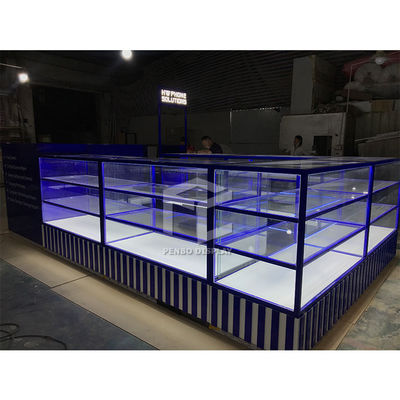 ODM Cell Phone Store Fixtures Showcase With 8mm Thick Tempered Glass