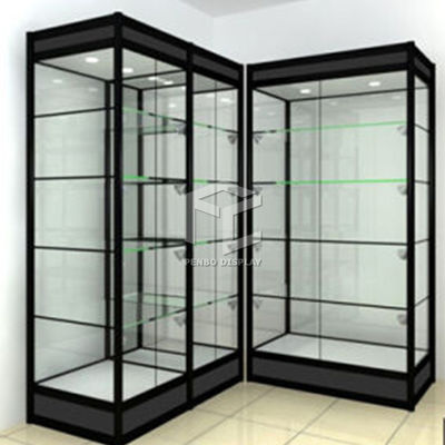 OEM Titanium Retail Shop Full Vision Display Case 2M High Melamine Board