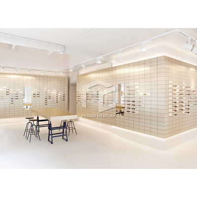 Retail Glass Eyeglasses Display Showcases For Optical Shop