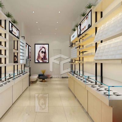 ODM Sunglass Display Case Wall Cabinet With 8mm Thick Solid Wood