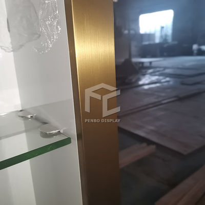 10mm Tempered Glass Skincare Display Shelves For Cosmetic Shop ODM