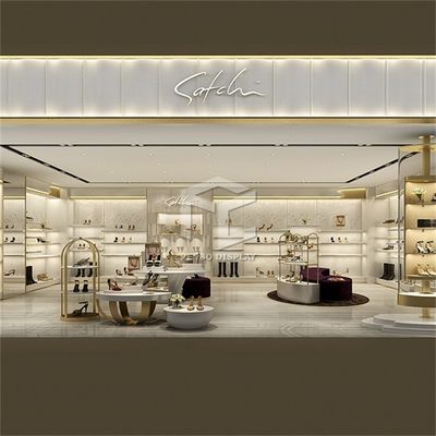 20mm Thick MDF Shoe Display Racks For Retail Store Monomer Design