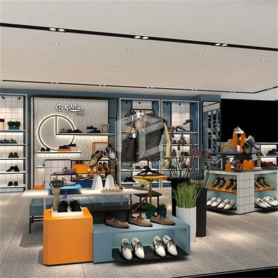 T4 LED Shoes Display Stand For Shop ODM Blue White Color