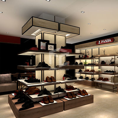 ODM Shoe Display Stand For Shop 20mm MDF Board All Steel Framing