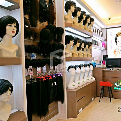 9mm Thick MDF Wig Store Display ODM With LED lighting