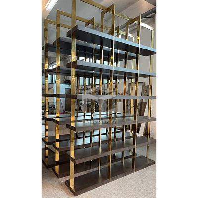 OEM Gold Clothing Shop Display Rack Retail Nesting Table Clothes Shelving