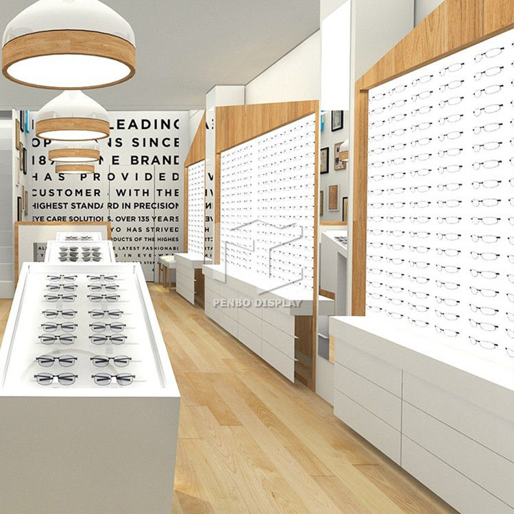 Modern Sunglasses Optical Shop Display Cabinets ODM Melamine Board