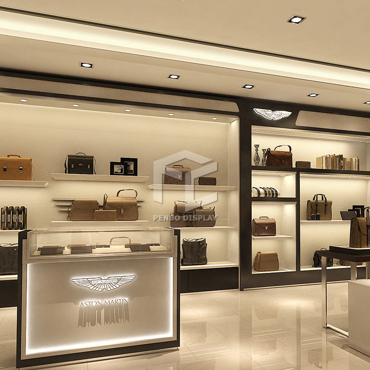 T4 LED Bag Store Display Rack For Decoration Melamine Board
